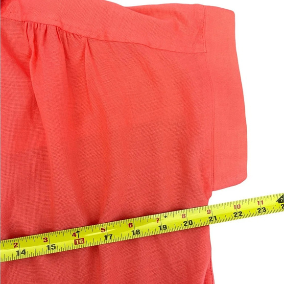 NEW Ladies Patagonia Crepe Open Weave Short Sleeve Knee Length Coral Dress, XS - Picture 8 of 8